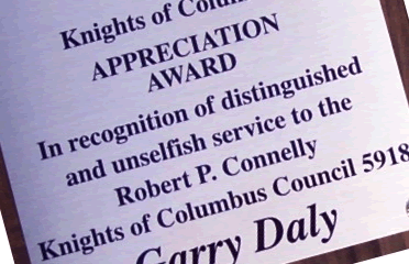 Knights of Columbus Recognition
